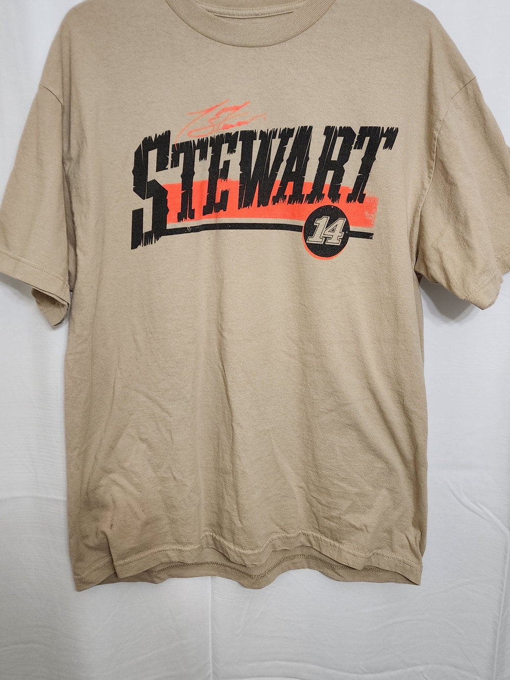 Nascar Tony Stewart Graphic Short-Sleeve Tee in Tan Y2k